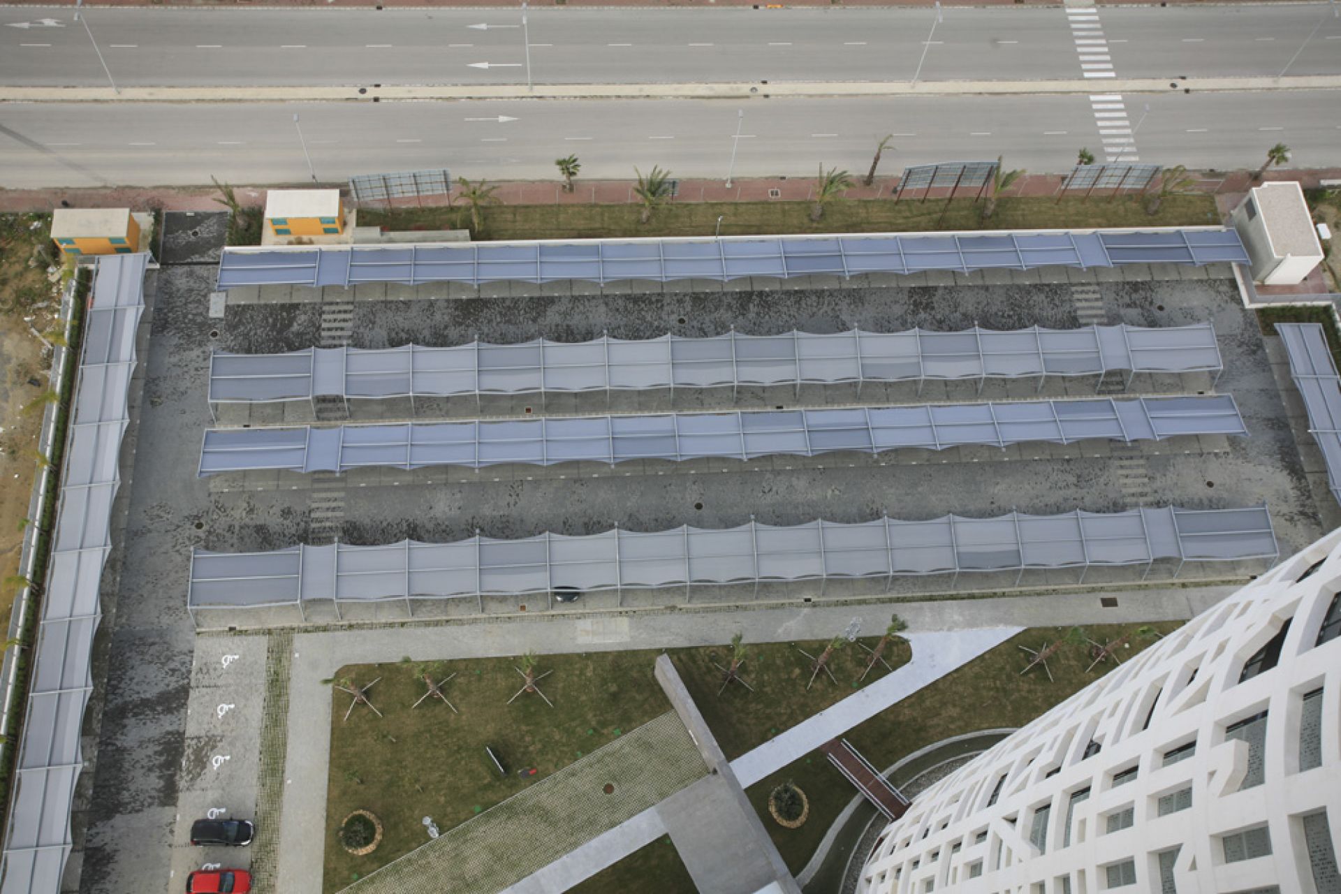 Tensile structure for parking
